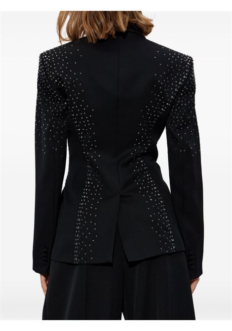 Black crystal-embellished blazer The attico - women THE ATTICO | 250WCG00061WWW046TS100